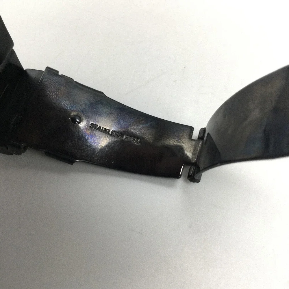 Michael Kors Breken Womens Watch 40mm Black Chronograph MK-6302 New Battery 7.5" - Picture 12 of 15